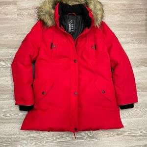 Alpine North Women’s Down Parka with Faux Fur Hood Water-Repellent Winter Coat